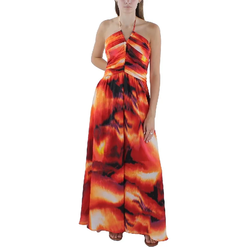 Warehouse Sale DKNY Womens Printed Long Maxi Dress