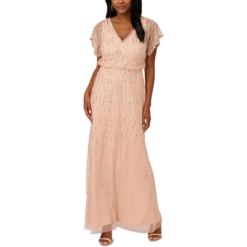 Overstock Sale Papell Studio by Adrianna Papell Womens Embellished Blouson Evening Dress