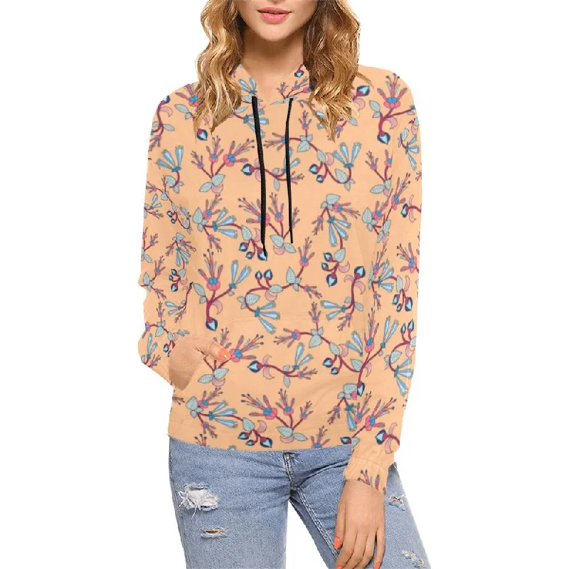 Fantastic Deals Swift Floral Peache Hoodie for Women (USA Size)