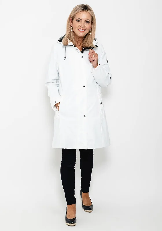 Don’t Miss Out Frandsen Soft Shell Long Raincoat, White