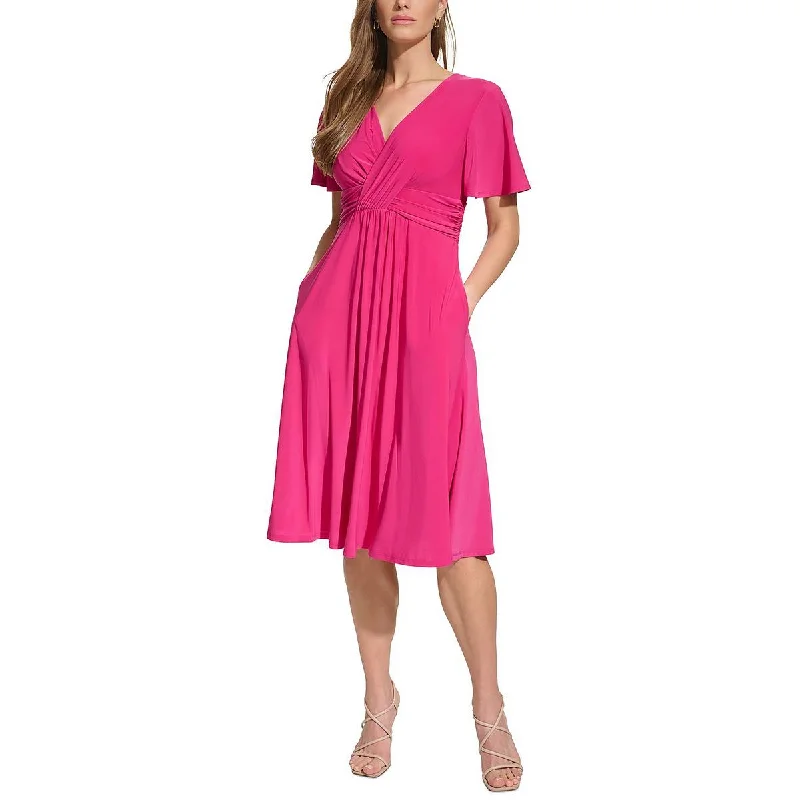 Special Price Jessica Howard Womens Crossover Midi Cocktail And Party Dress