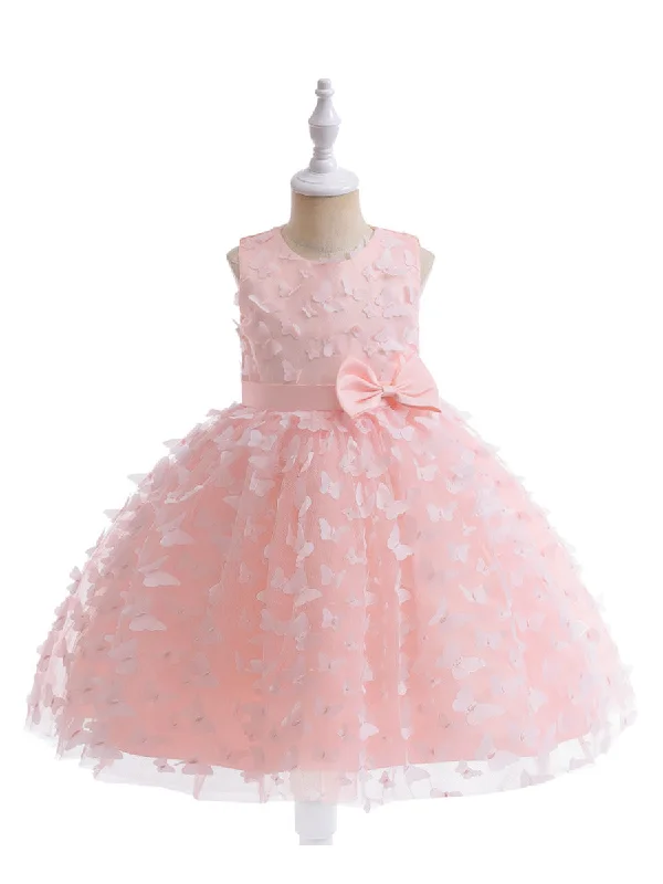 Price Fest Ball Gown Scoop Sleeveless Flower Girl Dresses with Solid Flowers