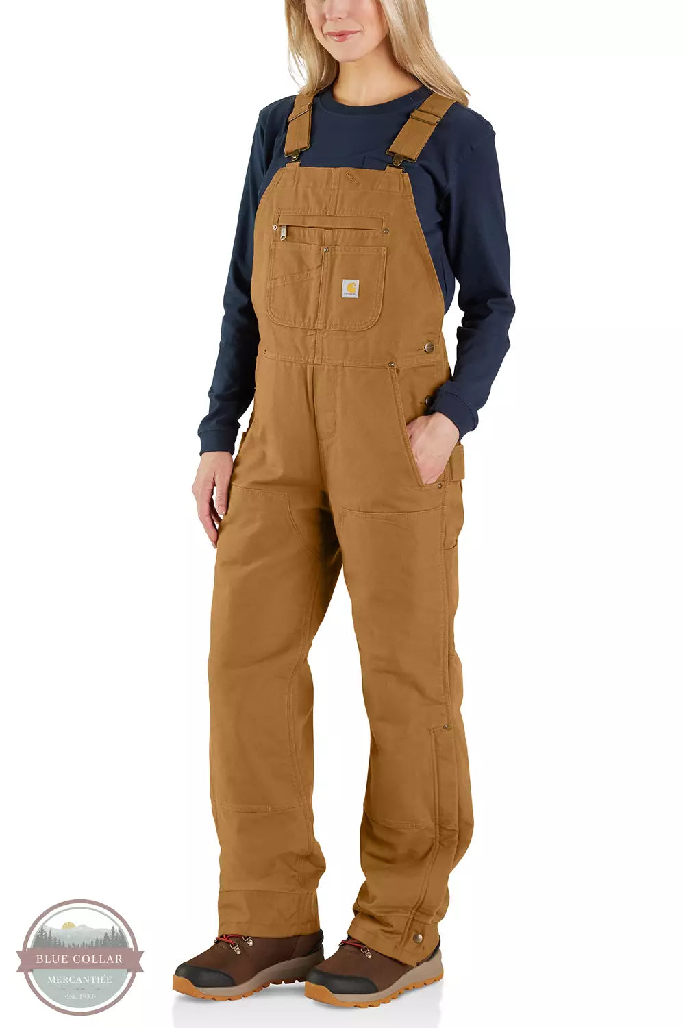 Exclusive Savings Relaxed Fit Washed Duck Insulated Bib Overalls 104049-BRN