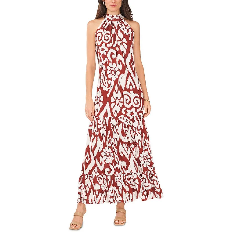 Grand Opening Sale MSK Womens Tie Back Maxi Halter Dress