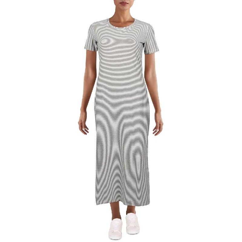 Markdowns Theory Womens Cherryal Striped Long T-Shirt Dress