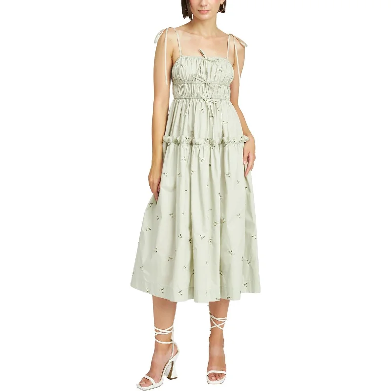 Super Deal En Saison Womens Reagan Floral Embroidered Midi Dress