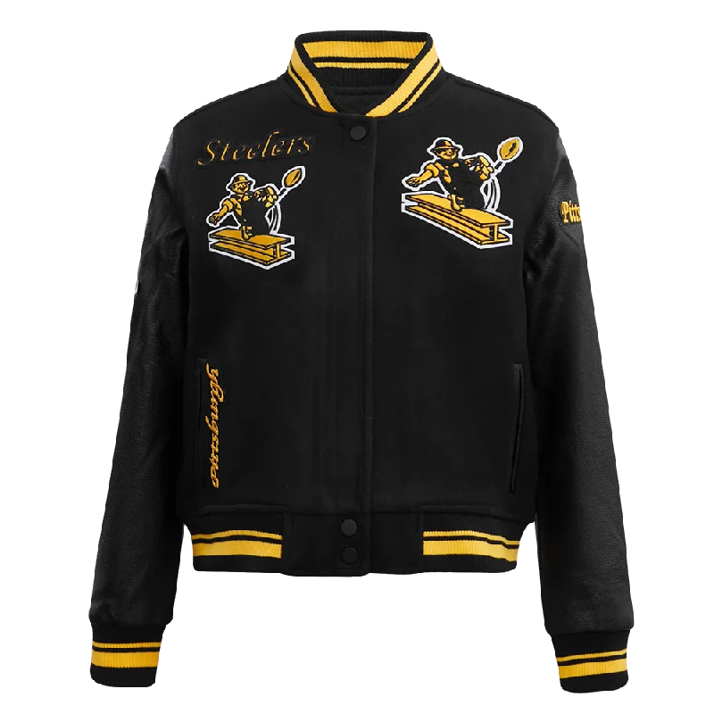New Deals CHAMARRA UNIVERSITARIA NFL PITTSBURGH STEELERS RETRO CLASSICS PARA MUJER
