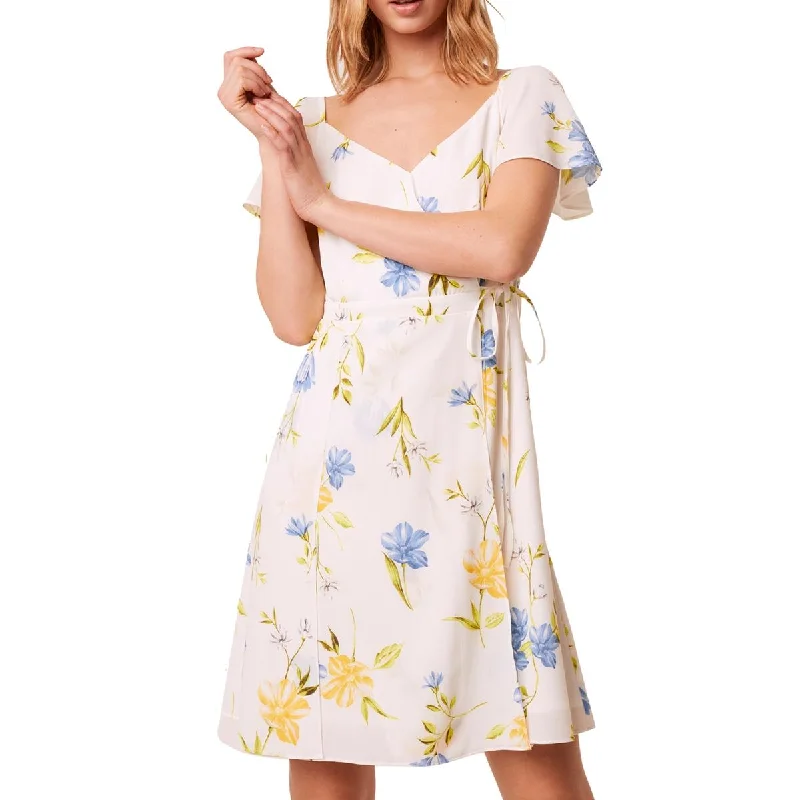 Hurry In French Connection Womens Eme Crepe Side-Tie Wrap Dress