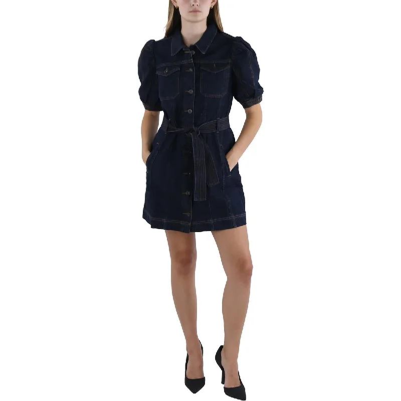 Price Meltdown French Connection Womens Denim Above Knee Shirtdress