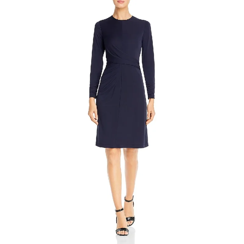 Midnight Madness Elie Tahari Womens Twist Front Office Midi Dress