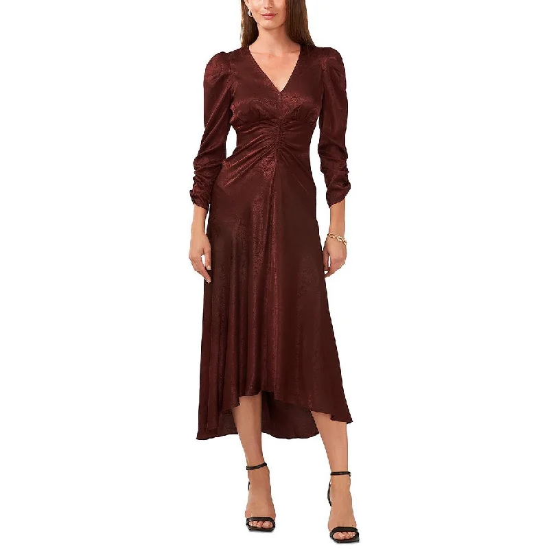 Shop and Save MSK Womens Ruched Long Cocktail And Party Dress