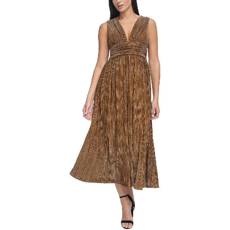 Clearance Items Guess Womens Metallic Long Evening Dress