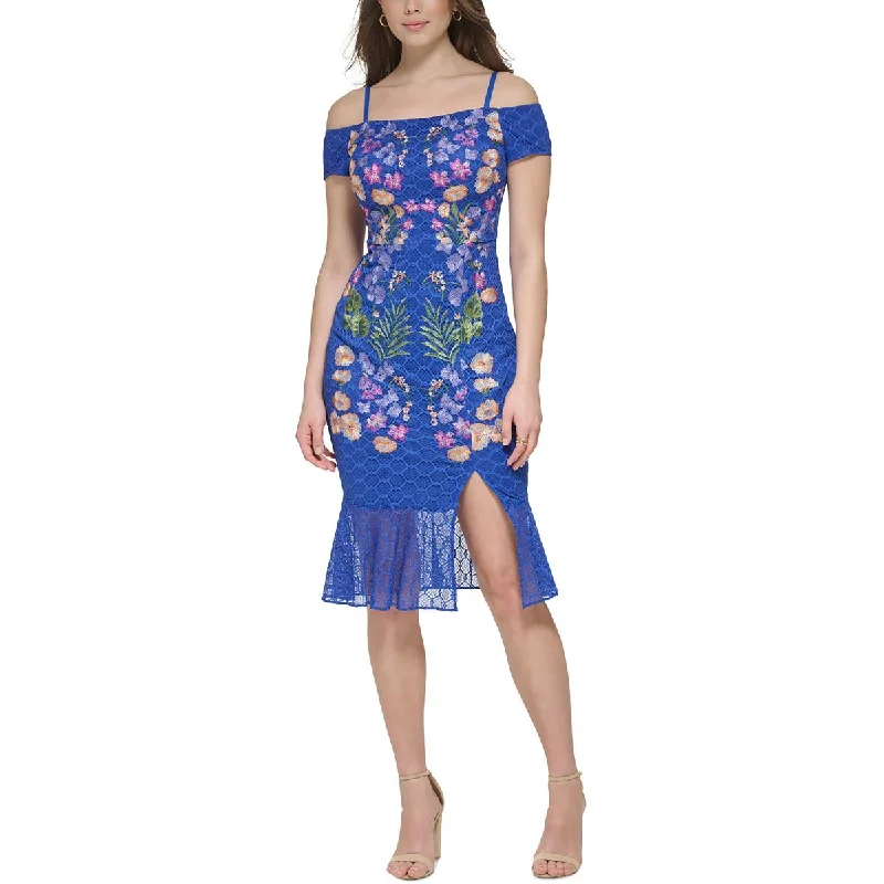 Price Cut Guess Womens Lace Off-The-Shoulder Sheath Dress
