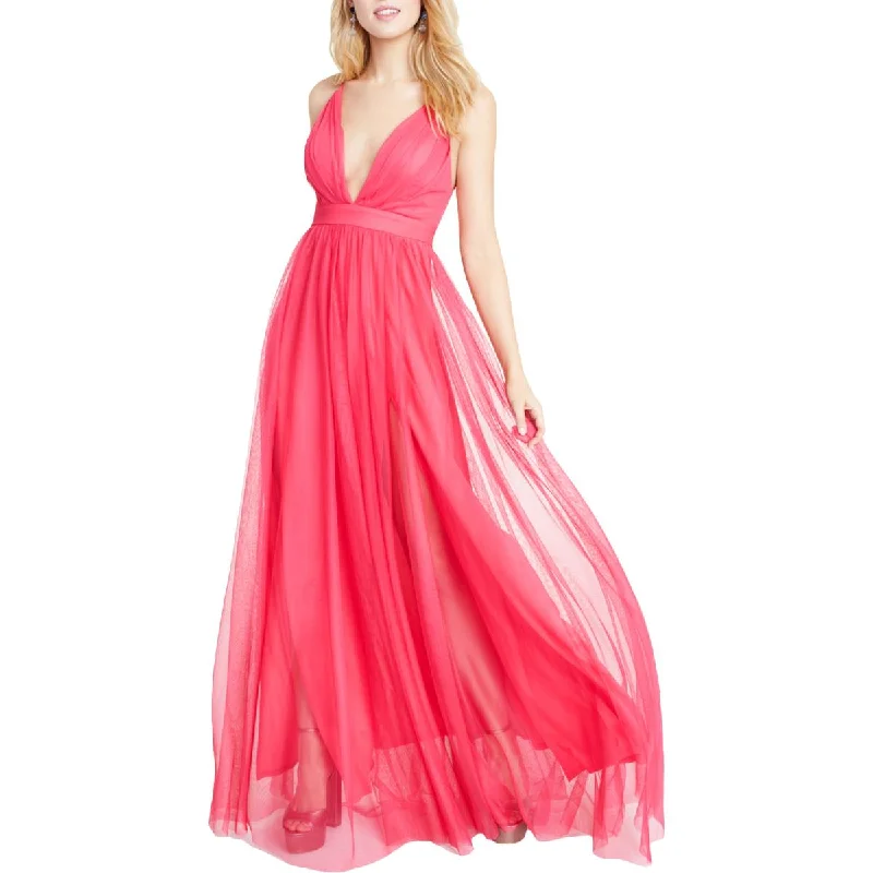 Sale Event Emerald Sundae Womens Juniors Mesh Long Evening Dress