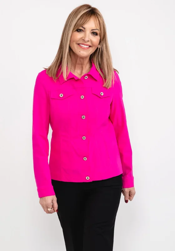 Crazy Deals Robell Happy Denim Effect Jacket, Cabaret Pink