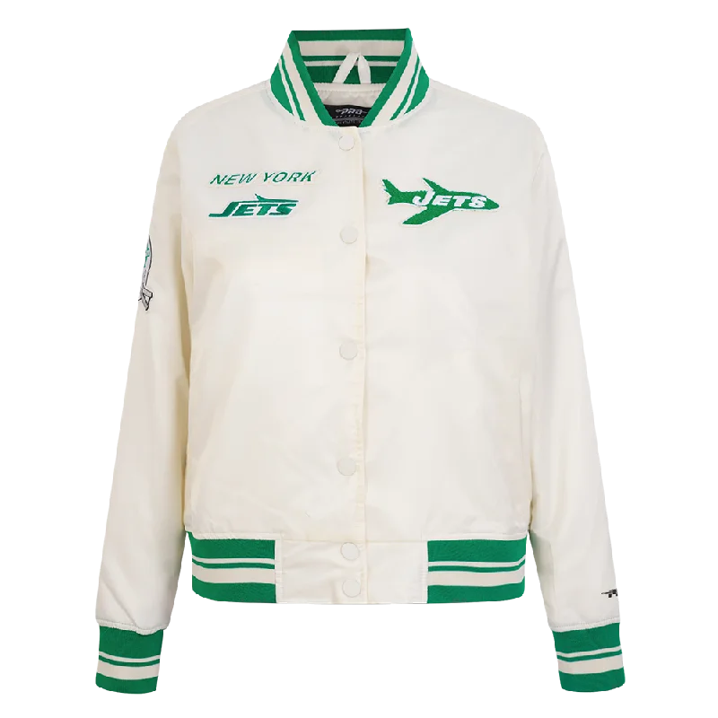 Super Sale CHAMARRA DE SATÉN NFL NEW YORK JETS RETRO CLASSICS PARA MUJER