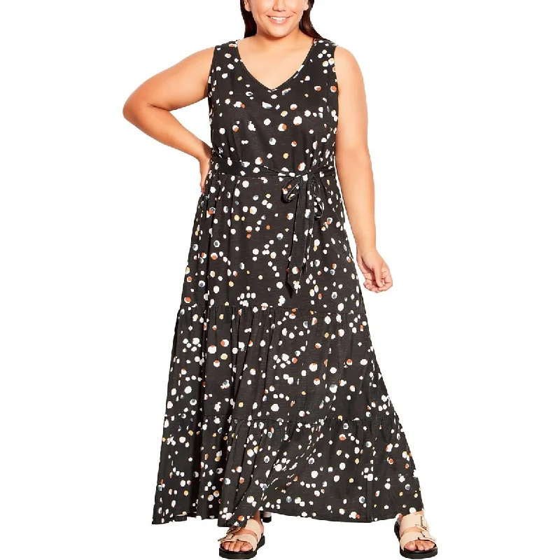 Deal Dash Avenue Womens Plus Annie Sleeveless Long Maxi Dress