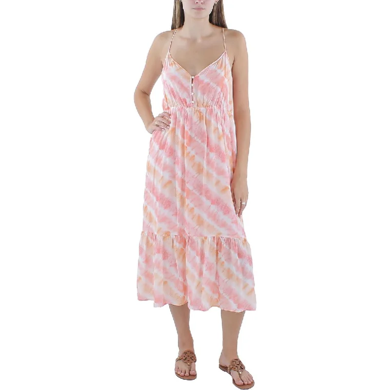 YEAR-End Sale Rails Womens Ruffled Adjustable Straps Midi Dress