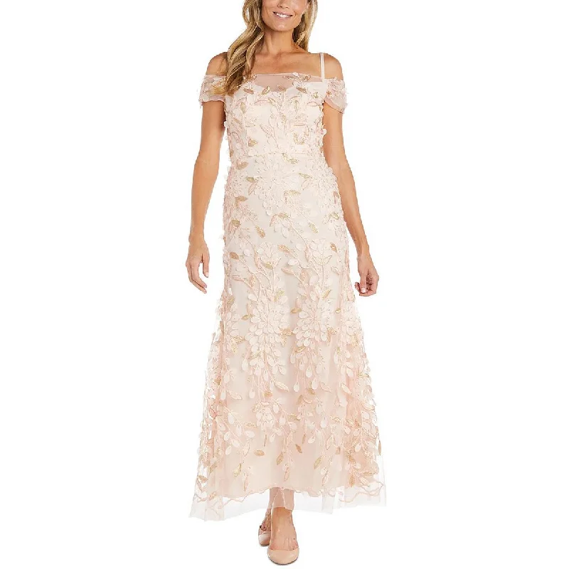Don’t Miss Out R&M Richards Womens Applique Long Evening Dress