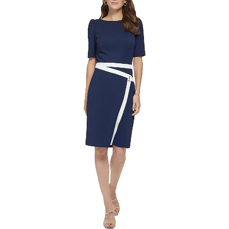 Can't Be Beat DKNY Womens Petites Crepe Mini Cocktail And Party Dress