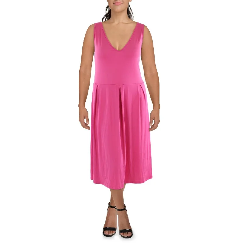 Friends and Family Sale 24seven Comfort Apparel Womens V Neck Pockets Sundress