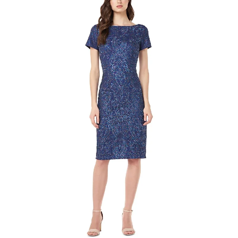 Limited Time Discount JS Collections Womens Embroidered V-Back Cocktail and Party Dress