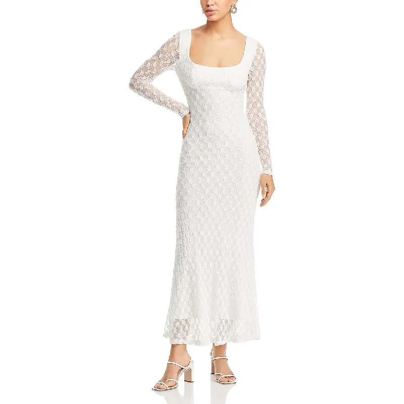 Referral Discount Bardot Womens Adoni Lace Long Maxi Dress