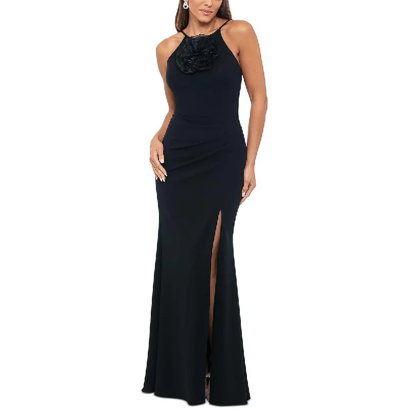 Exclusive Preview Xscape Womens Rosette Maxi Evening Dress