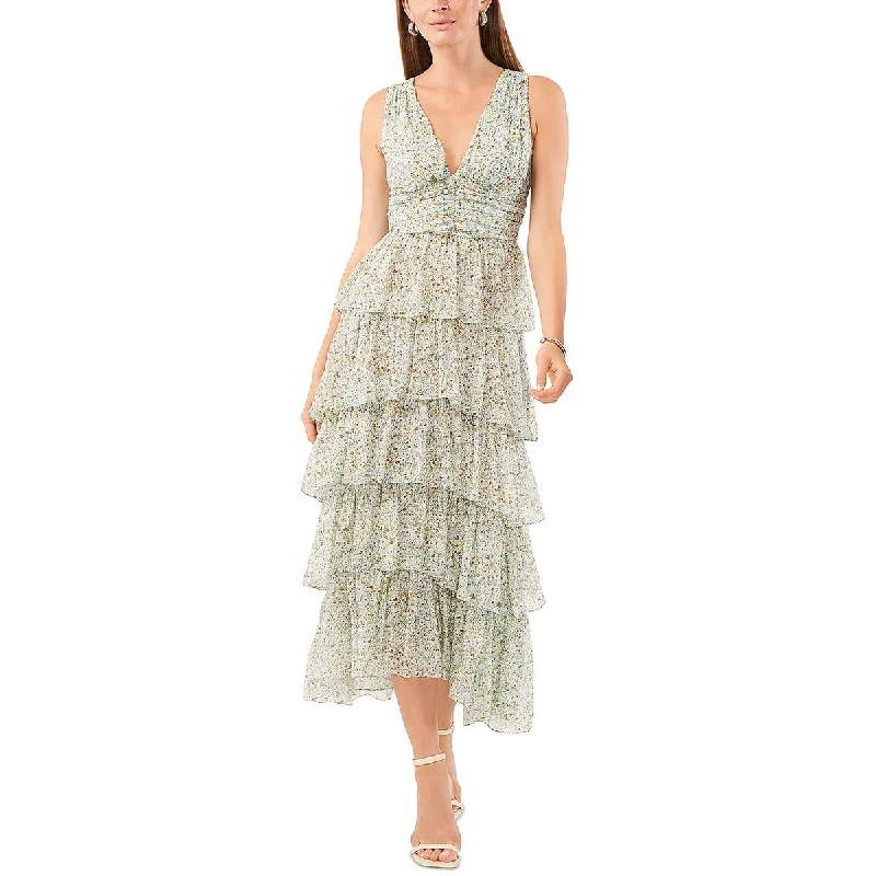 Act Now 1.State Womens Floral Ruffled Maxi Dress